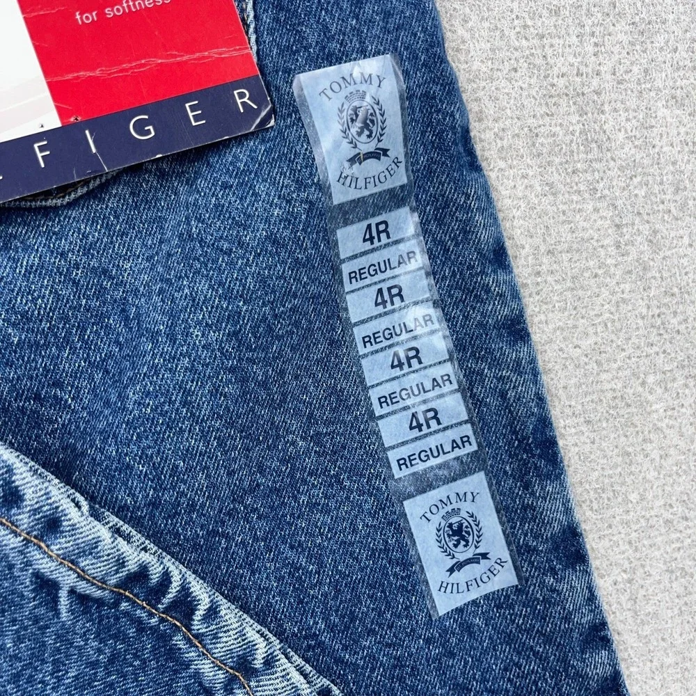 Vintage Tommy Hilfiger Jeans Women 4 Relaxed Fit Straight Baggy 90s Deadstock